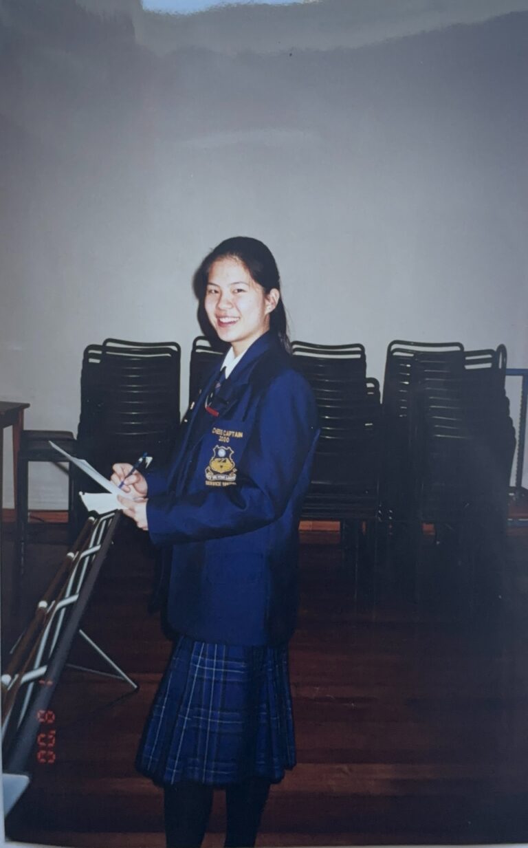 Elaine at School in Chess Captain Jacket_page-0001